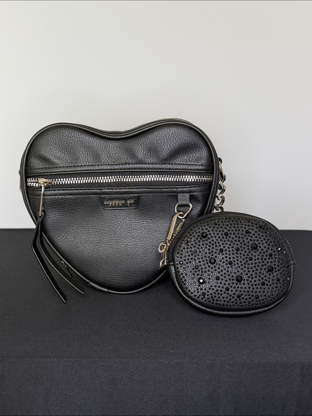 Madden Girl Black Heart Crossbody